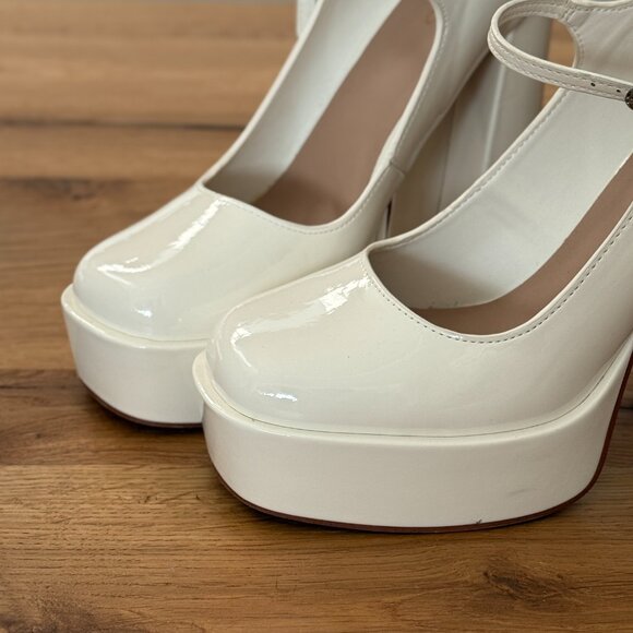 Aldo white coquette y2k platform heels - Picture 6 of 11